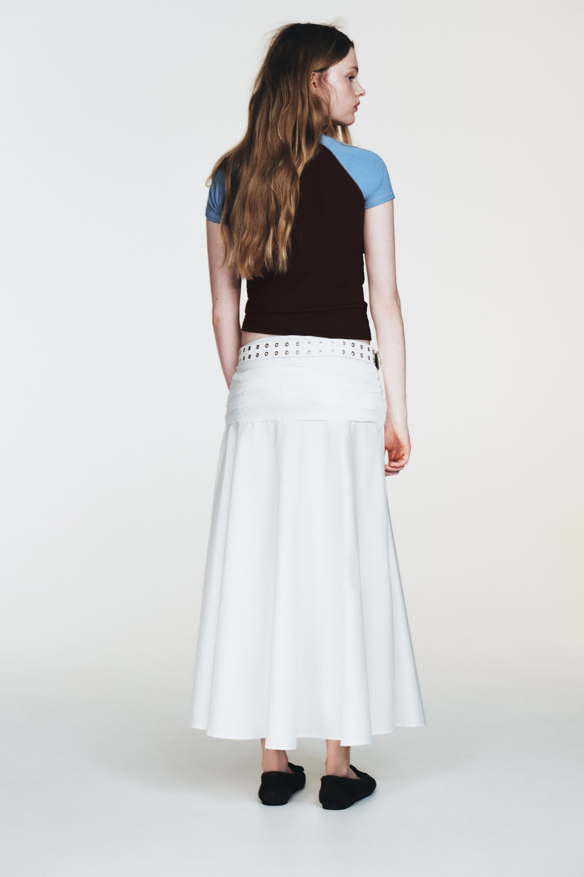 VOLUMINOUS MIDI SKIRT